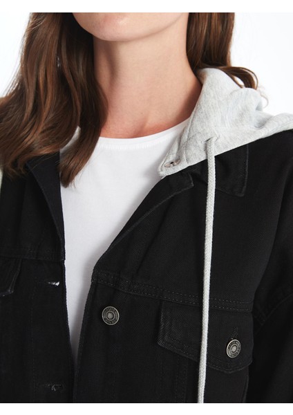 Yeni Sezon Kapüşonlu Kadın Jean Ceket modelleri