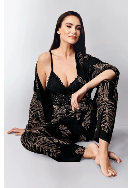 Arnetta 3442-S Kadın 3'lü Pijama Takımı