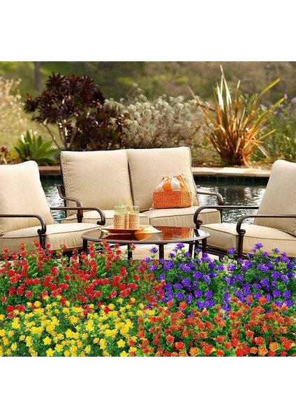 4'lü Uv Işınlarına Dayanıklı Asma Yapay Çiçek Paketi (Kırmızı) (Yurt Dışından) fırsatları