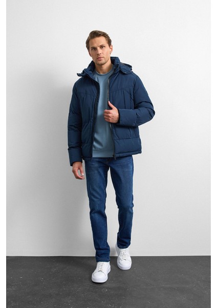 Lacivert Relaxed Fit Puffer Mont fiyatları