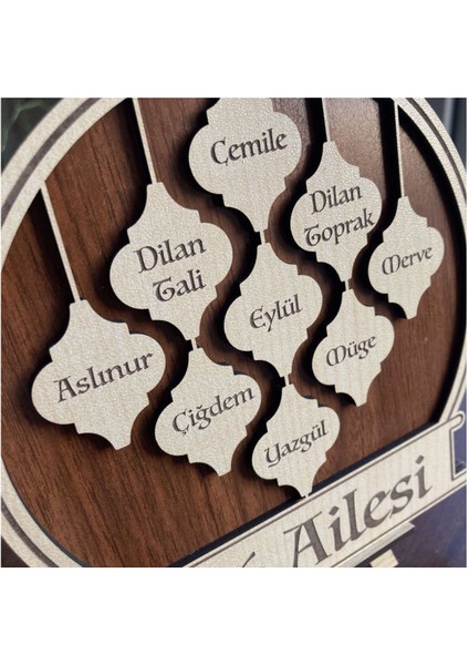 Kişiselleştirilebilir Aile Isimleriyle Yılbaşı Ağacı Süsü, Şık ve Özel Dekorasyon Parçası fiyatları