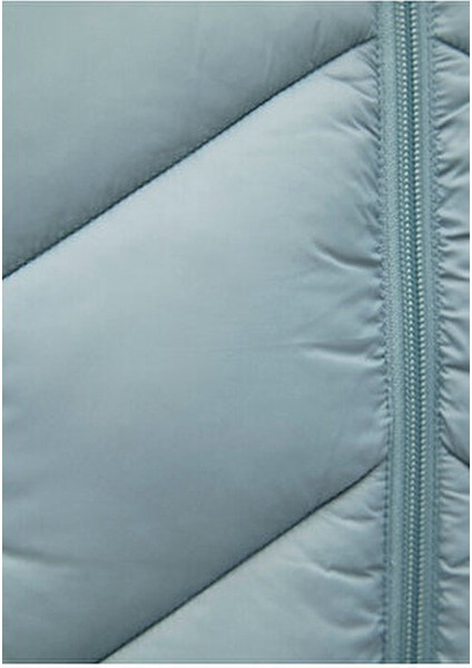 Renkli Kadın Şişme Mont 110698-34521 Dik Yaka Orta Kalınlıkta Günlük Stil