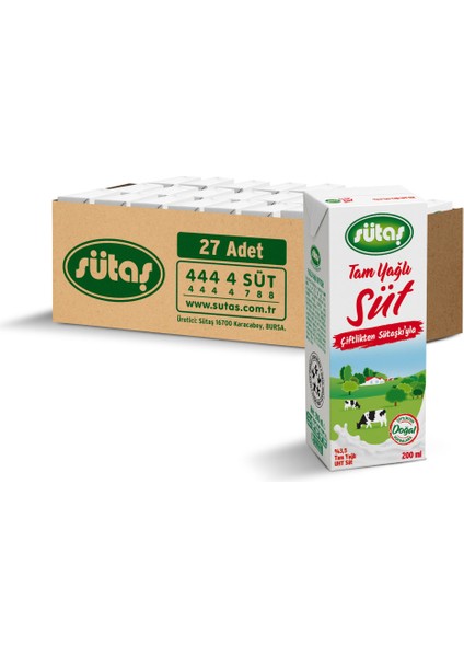 Tam Yağlı Süt 200 ml (27 adet)