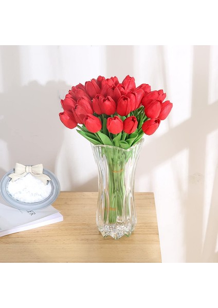 20 Adet Simüle Lale, Kırmızı (Yurt Dışından) indirimleri