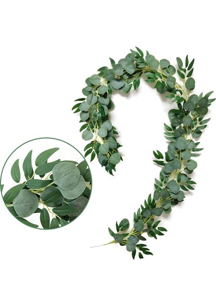 Asmak Için Yapay Okaliptüs Ipek Çelenkler (Okaliptüs Hasır) (Yurt Dışından)