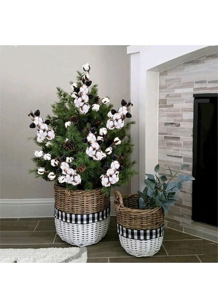 Kurutulmuş Pamuk Çiçekleri 3'lü Paket Suni Pamuk Şubesi 5 Kafa Pamuk (Yurt Dışından) fırsatları