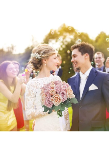 2 x 18 Baş Yapay Gül Buketi (Toz Renkli) (Yurt Dışından) indirimleri