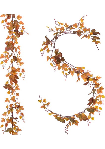 Paketi 2'li Sonbahar Akçaağaç Yaprakları Çelenk, Yapay Sonbahar Akçaağaç Yaprakları Akçaağaç Yaprakları O (Yurt Dışından) modelleri