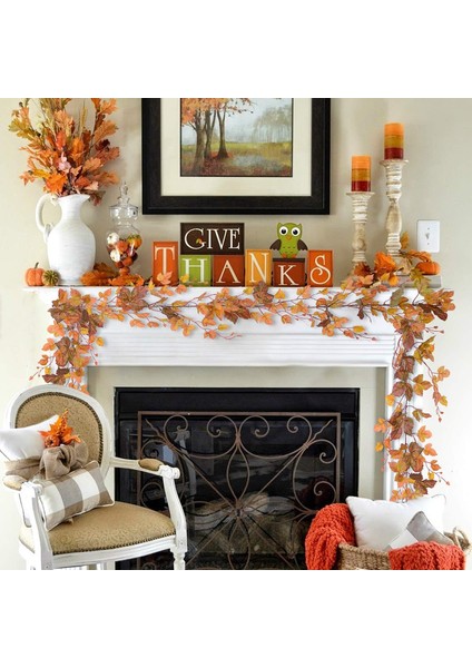 Paketi 2'li Sonbahar Akçaağaç Yaprakları Çelenk, Yapay Sonbahar Akçaağaç Yaprakları Akçaağaç Yaprakları O (Yurt Dışından) fırsatları