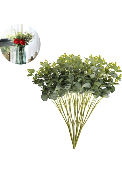 4 Pcs Yapay Okaliptüs Yaprakları Buketleri Sahte Okaliptüs Yaprağı (Yurt Dışından) modelleri