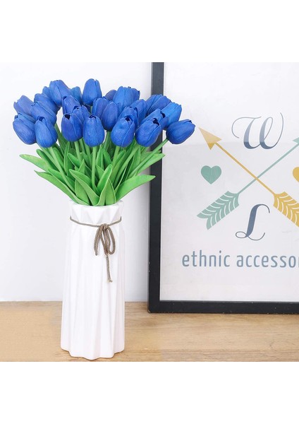 10 Yapay Çiçek Lale (Mavi) (Yurt Dışından) fırsatları