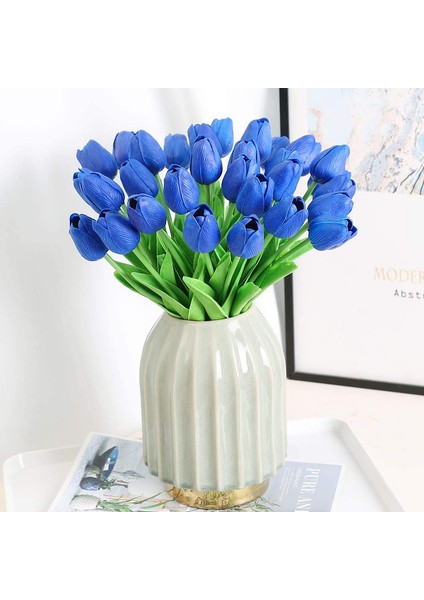 10 Yapay Çiçek Lale (Mavi) (Yurt Dışından) indirimleri