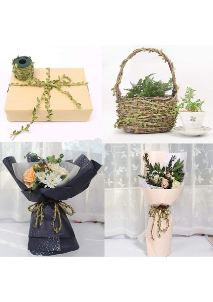 2 Rulo Yapay Yeşil Yapraklı Çiçekli Asma Bandı (10M) (Yurt Dışından) indirimleri