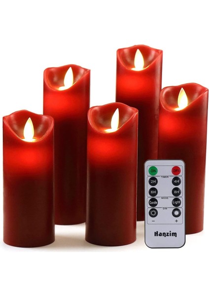 LED Mumlar, Alevsiz Mumlar, 5.r'lik Sette 250 Saat Dekoratif Mum Sütunları (Yurt Dışından)