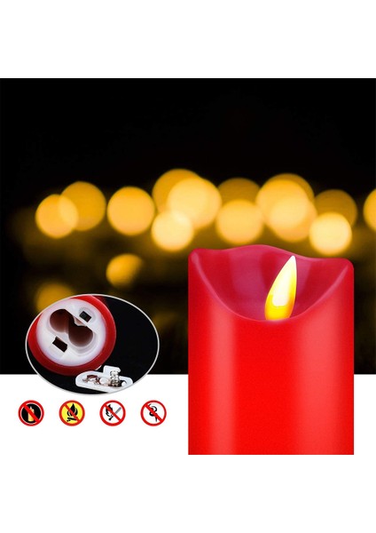 LED Mumlar, Alevsiz Mumlar, 5.r'lik Sette 250 Saat Dekoratif Mum Sütunları (Yurt Dışından) fırsatları