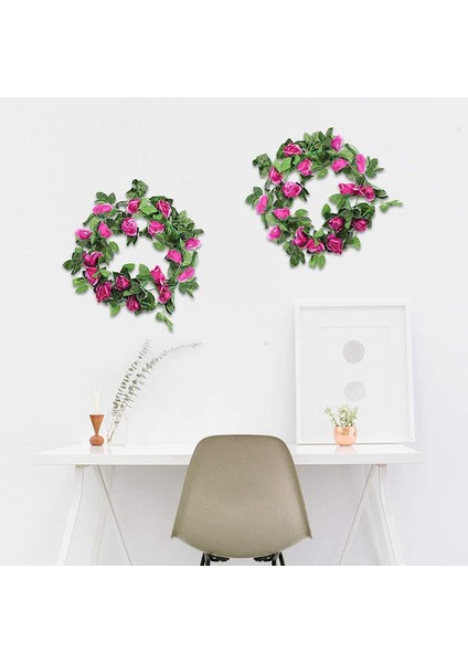 2 Paket 7,2 Fit Yapay Pembe Çelenk Asma Sarmaşıklar (Mor) (Yurt Dışından) modelleri