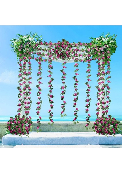 2 Paket 7,2 Fit Yapay Pembe Çelenk Asma Sarmaşıklar (Mor) (Yurt Dışından) fırsatları
