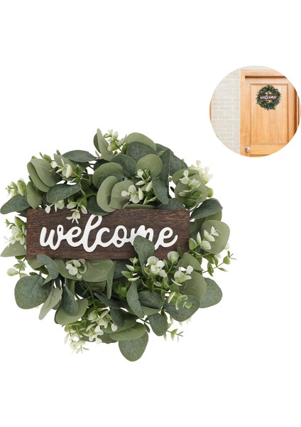 Esinti Yapay Okaliptüs Çelenk Yaprakları Şube Çelenk Hoş Geldiniz Tabelası Kapı Çelengi Wil (Yurt Dışından) modelleri