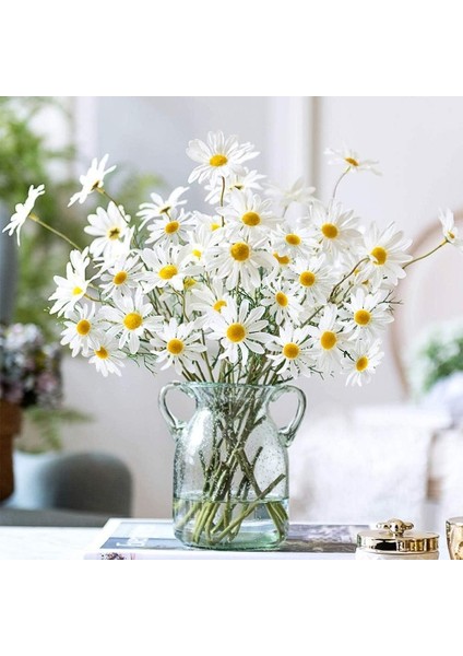 10 Adet Yapay Çiçekler Ipek Papatya Yapay Gerbera Papatya (Yurt Dışından)