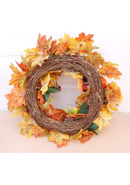 Esinti Yapay Kabaklar Çelenk Sonbahar Yaprakları Akçaağaç Yaprağı Sonbahar Çelenk Ön Kapı Dekor Çelenk (Yurt Dışından) fırsatları