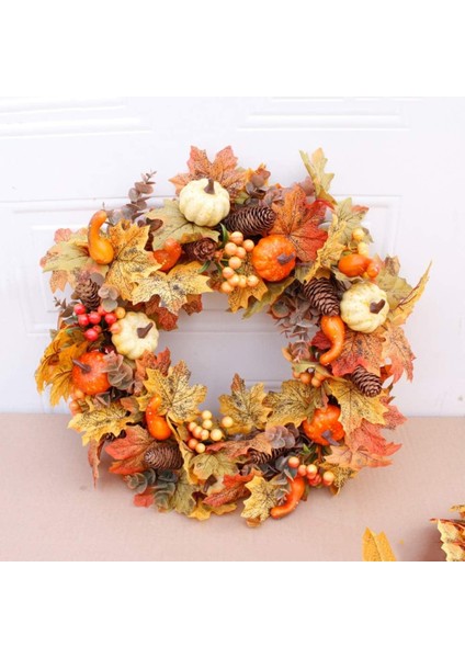 Esinti Yapay Kabaklar Çelenk Sonbahar Yaprakları Akçaağaç Yaprağı Sonbahar Çelenk Ön Kapı Dekor Çelenk (Yurt Dışından) indirimleri