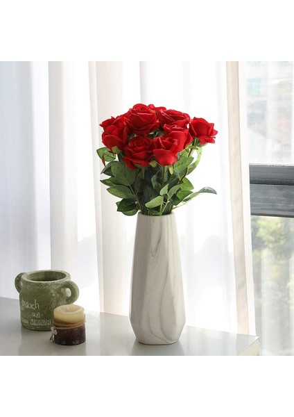 12 Adet Yapay Gül Kırmızı (Yurt Dışından) fırsatları