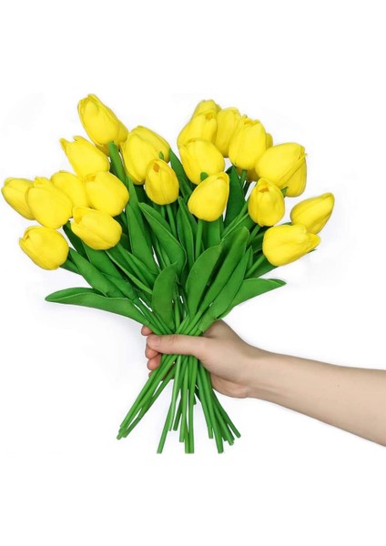 Justoyou 10'lu Paket Pu Gerçek Dokunmatik Lateks Yapay Laleler Sahte Laleler Çiçekler B (Yurt Dışından)