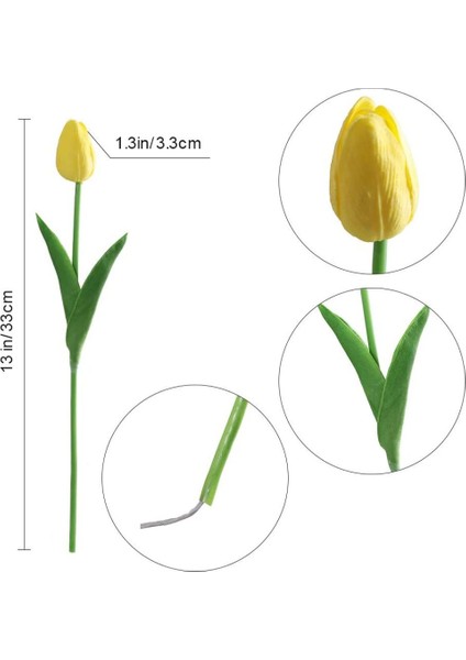 Justoyou 10'lu Paket Pu Gerçek Dokunmatik Lateks Yapay Laleler Sahte Laleler Çiçekler B (Yurt Dışından) fiyatları