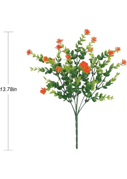 Uv Işınlarına Dayanıklı 5'li Yapay Buket Seti (Gün Batımı Kırmızısı) (Yurt Dışından) modelleri