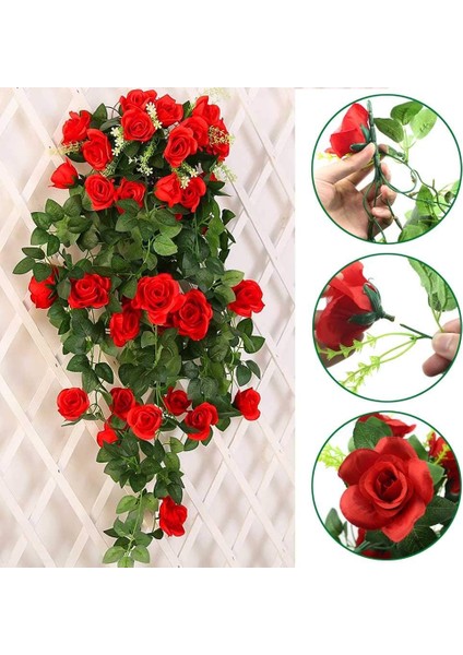 Esinti Yapay Gül Çelenk Dekorasyon Asılı Yapay Bitkiler Gül Asma Yapay Asılı (Yurt Dışından) fiyatları