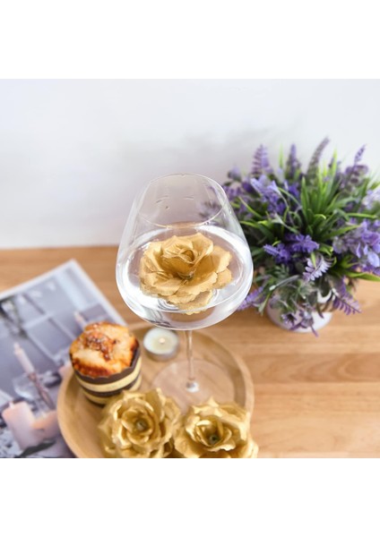 30 Adet Altın Ipek Yapay Gül Çiçek Başları Düğün Çiçekleri Için Wan (Yurt Dışından) fiyatları