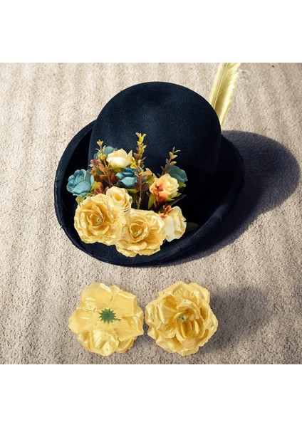 30 Adet Altın Ipek Yapay Gül Çiçek Başları Düğün Çiçekleri Için Wan (Yurt Dışından) modelleri