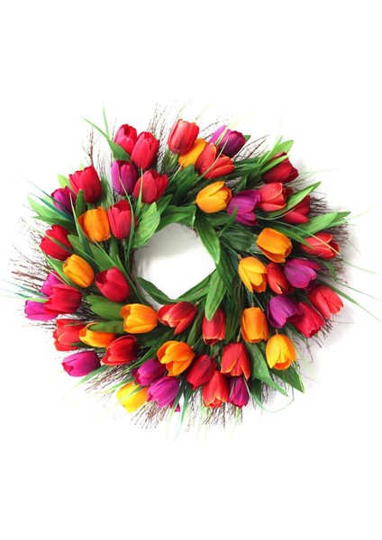 Yapay Kapı Çelengi Dekorasyonu, Kapı Çelengi Tüm Yıl Boyunca Modern Duvar Çelengi Dekoratif Çelenk Yapay (Yurt Dışından)