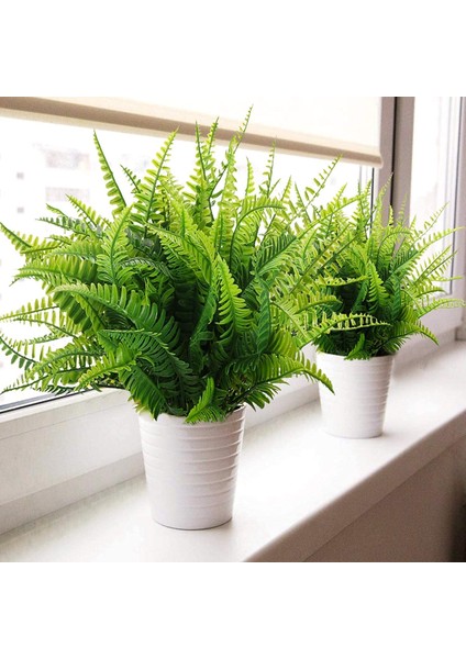 4 Adet Yapay Boston Fern Plastik Bitkiler Çalılar Yapay (Yurt Dışından) modelleri