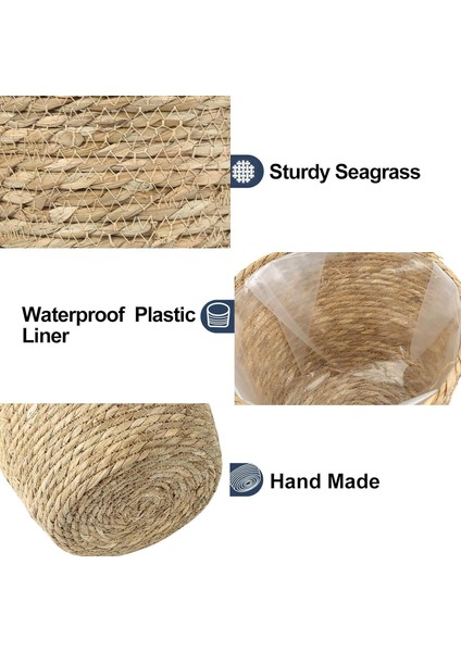 Bitki Sepeti, Su Geçirmez Plastik Astarlı El Dokuması Ekim Sepeti (Yurt Dışından) modelleri