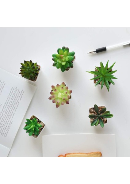 Mini Sahte Succulents Yapay Plastik Saksı Etli Çeşitleri Bitkiler (Yurt Dışından) modelleri