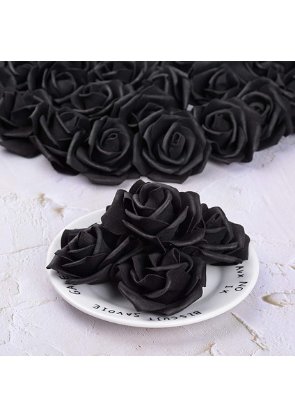 50 Adet Yapay Gül Başlık 7cm (Siyah) (Yurt Dışından) modelleri