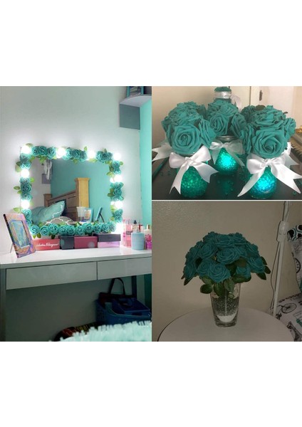 25 Adet Yapay Gül Köpüğü (Koyu Mavi Tiffany) (Yurt Dışından) fırsatları
