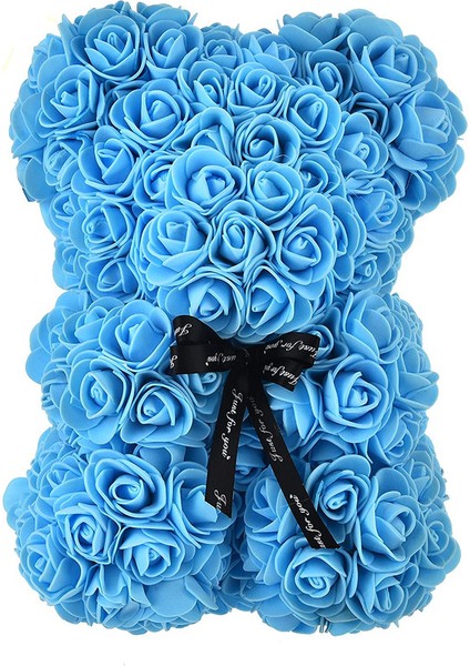 Rose Ayı Si Şeffaf Bir Kutusu ile Birlikte Gelir （mavi, 25CM） (Yurt Dışından) fırsatları