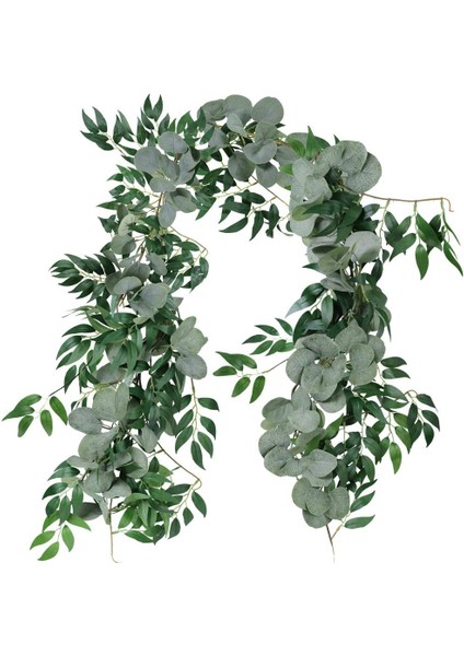 Ayrı 5,9 'l/adet Yapay Gümüş Dolar Okaliptüs ve Söğüt Asma Yaprakları (Yurt Dışından)