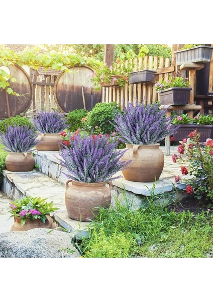 12 Demet Yapay Lavanta Yapay Plastik Mor Çiçekler (Yurt Dışından) modelleri