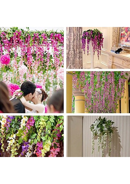 12 Adet / Toplu Yapay Morsalkım Ipek Çiçekler 110CM (Mor) (Yurt Dışından) fiyatları