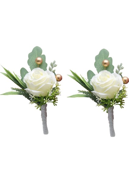 Damat ve En Iyi Erkek Takım Elbise Dekorasyonu Için Teotake Piece Düğün Yaka Çiceği (Yurt Dışından)