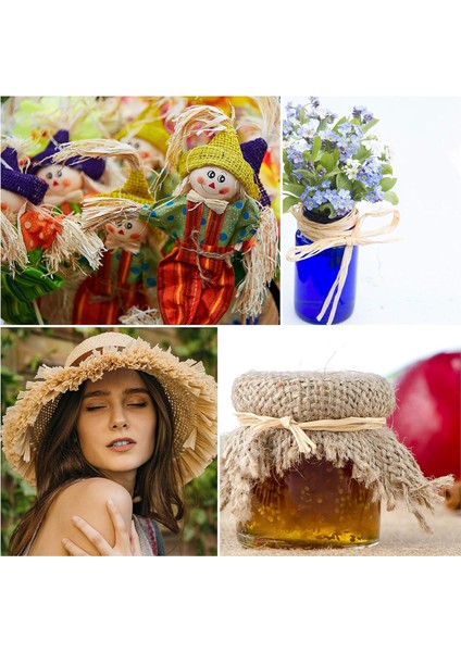 Rafya Şerit Doğal Dekoratif Kordon Rafya (6'lı Paket) - 50G Rafya Şeritler Floriste (Yurt Dışından) fırsatları