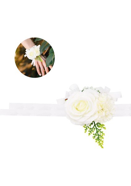 Esinti Wents Güller Çiçekler Bilek Korsaj Gümüş Bling Band Yapay Elmas Streç Bileklik H (Yurt Dışından) fiyatları