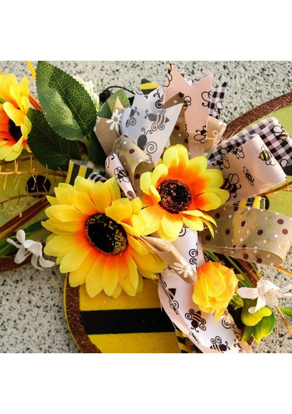 Bee Ayçiçeği Çelenk Bal Arısı Günü Dekorasyonu El Yapımı Yapay (Yurt Dışından) indirimleri