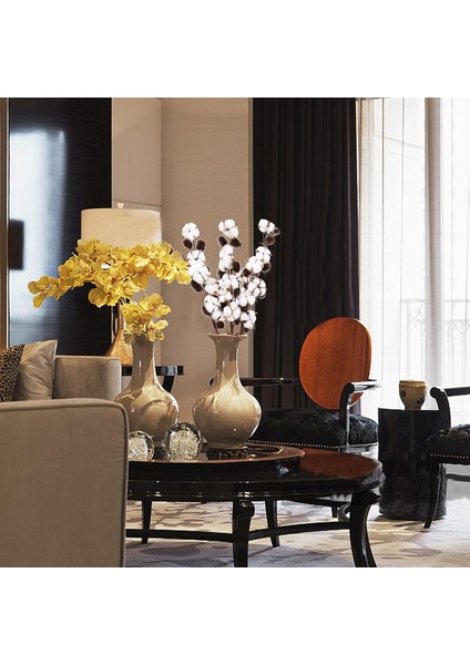 Piece Doğal Pamuk Çiçek, 6 Başlı, Doğal Kurutulmuş Çiçek Buketi, (Yurt Dışından) fırsatları