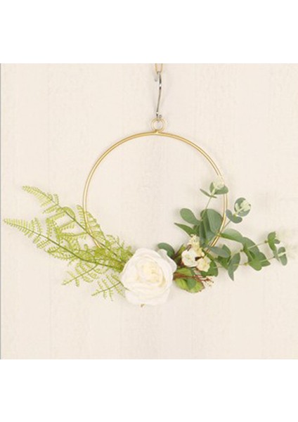 Boys Yapay Çiçek Asılı Dekorasyon Yuvarlak Metal Halka Duvar Çelengi (Yurt Dışından) indirimleri