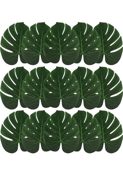 15 Adet Yapay Palmiye Yaprağı Seti, 29 x 35 cm (Yurt Dışından)
