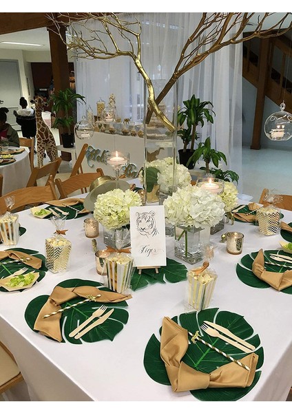 15 Adet Yapay Palmiye Yaprağı Seti, 29 x 35 cm (Yurt Dışından) indirimleri